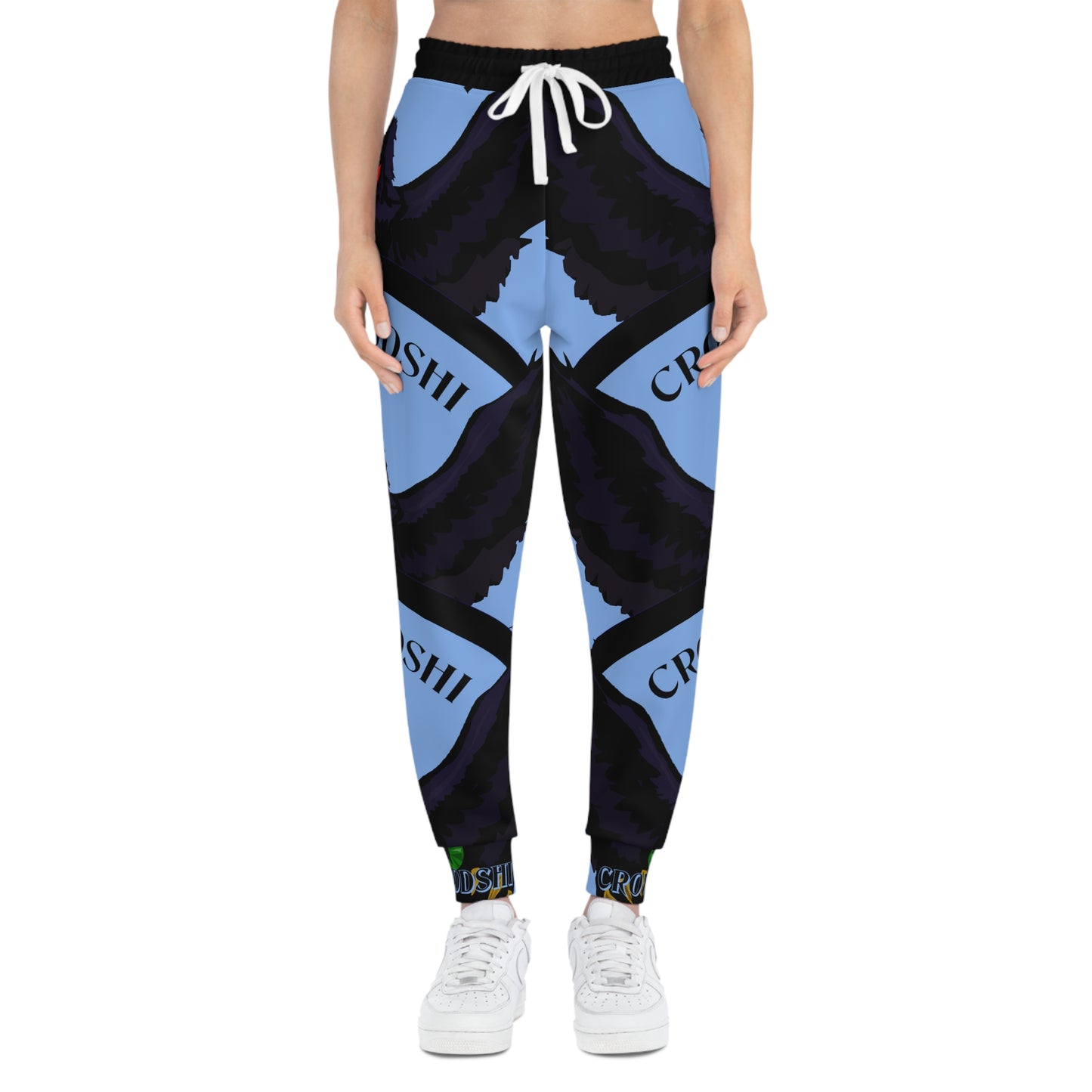 Crowgodshi 3rd GEN Athletic Joggers, CAROLINA BLUE LOGO