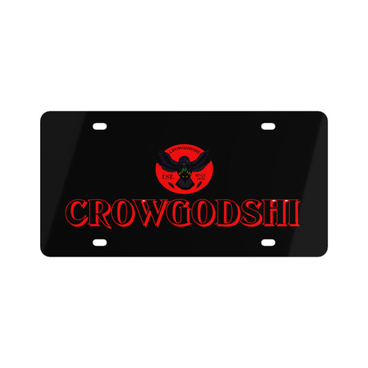 Crowgodshi License Plate, RED