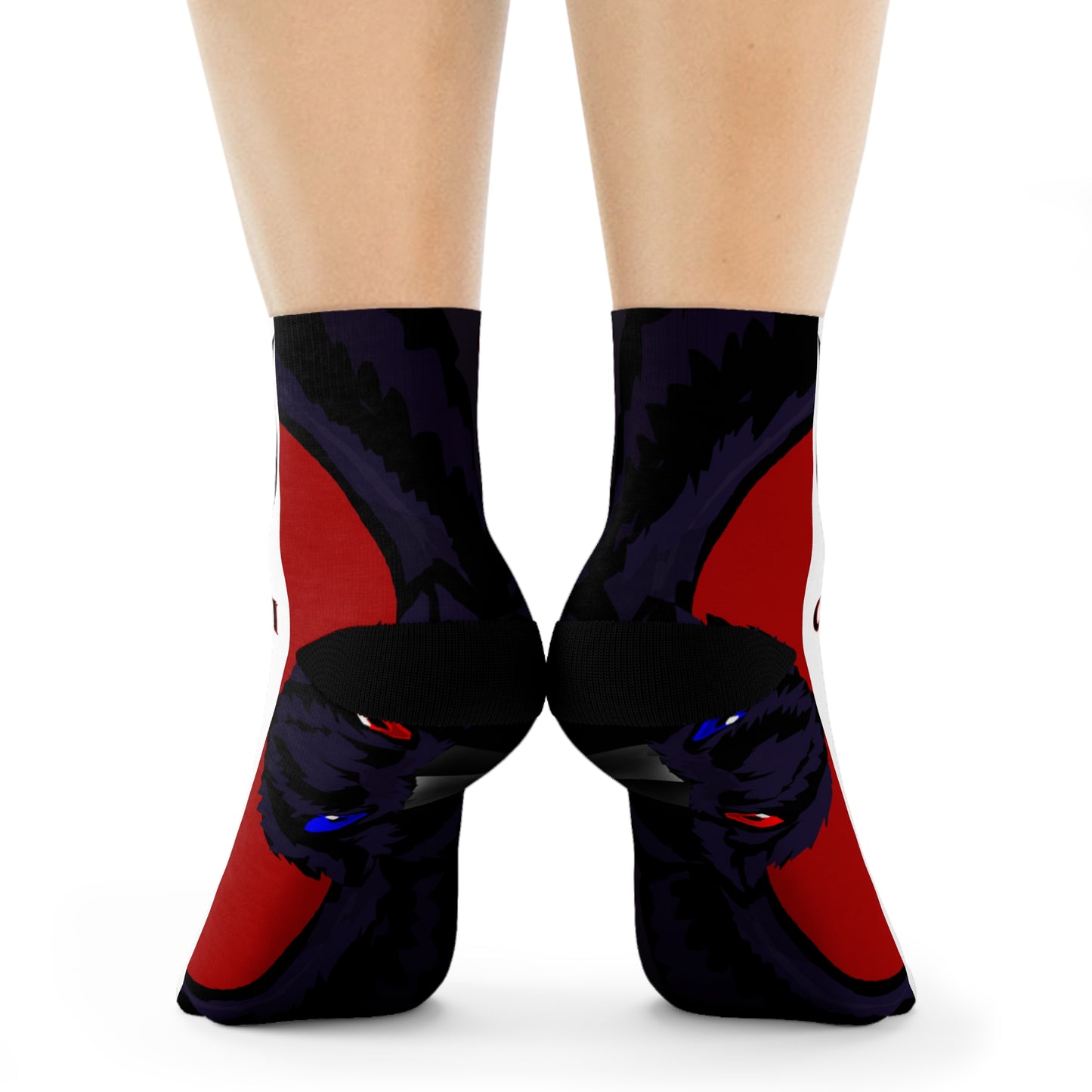 Crowgodshi First Generation Limited Edition White Socks, DUKE BLUE LOGO