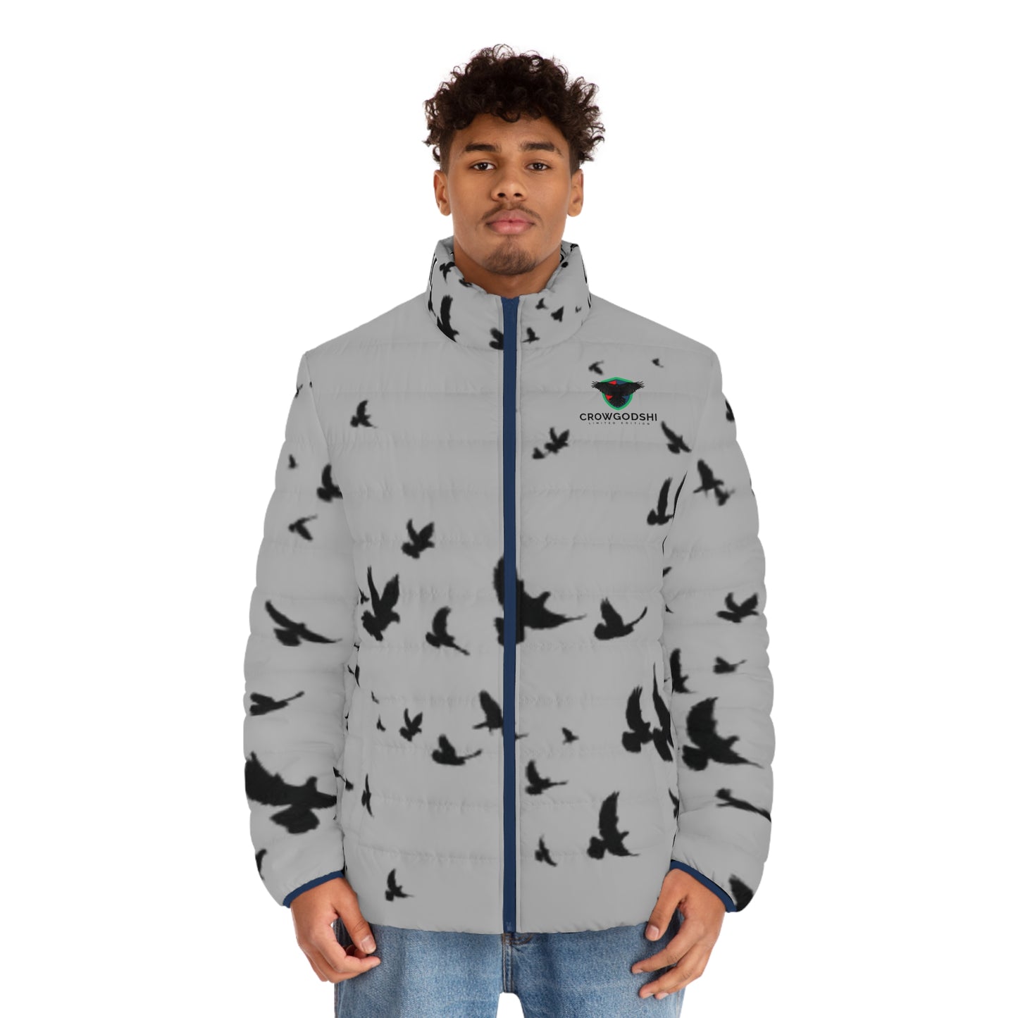 Crowgodshi Limited Edition Men's Puffer Jacket (LIGHT GRAY)