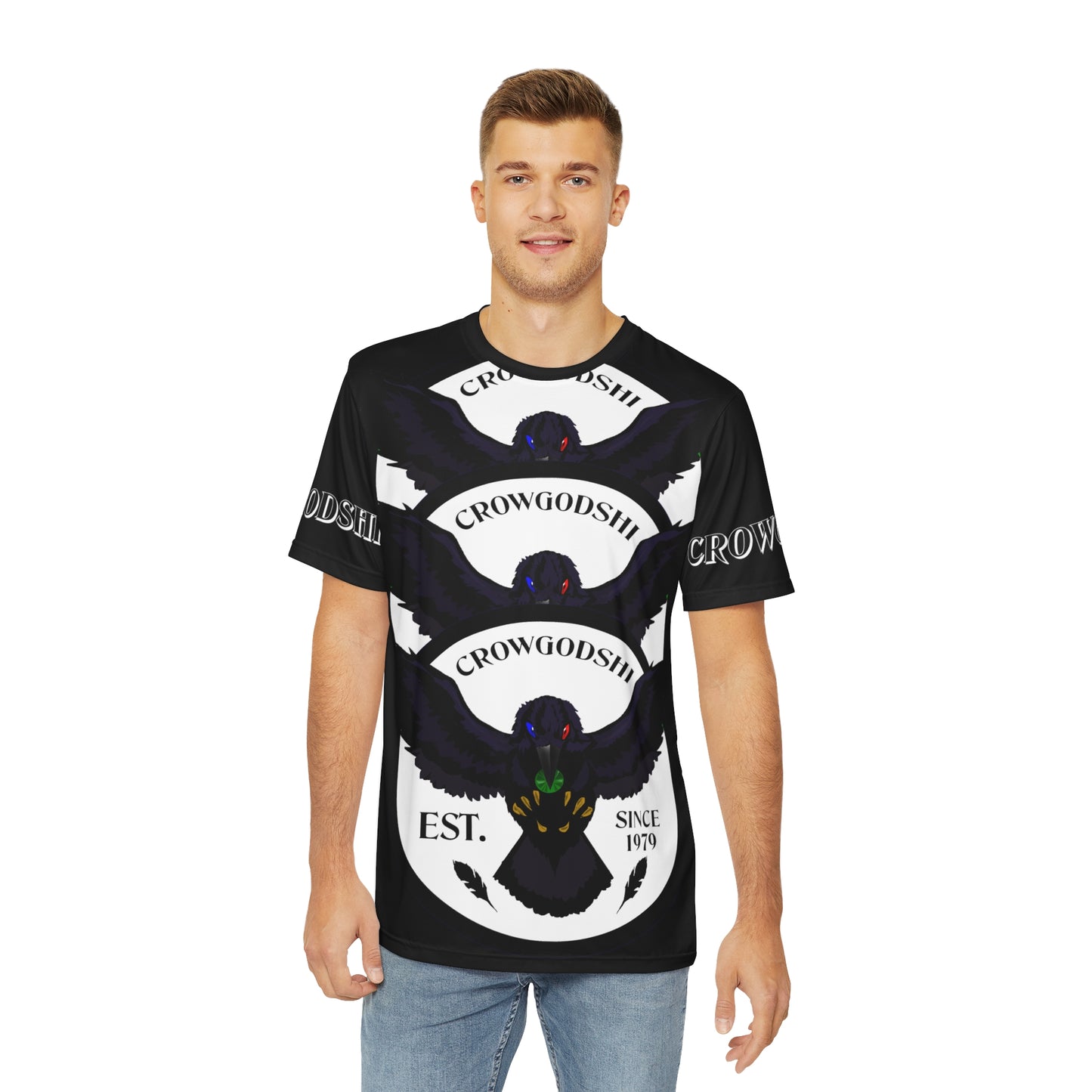 Special Edition Crowgodshi Designer T-shirt, WHITE LOGO
