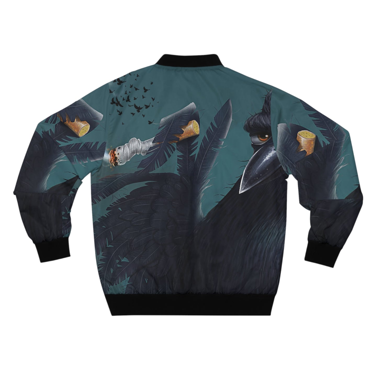 Limited Edition Men's Bomber Jacket with Smok'N Crow Design