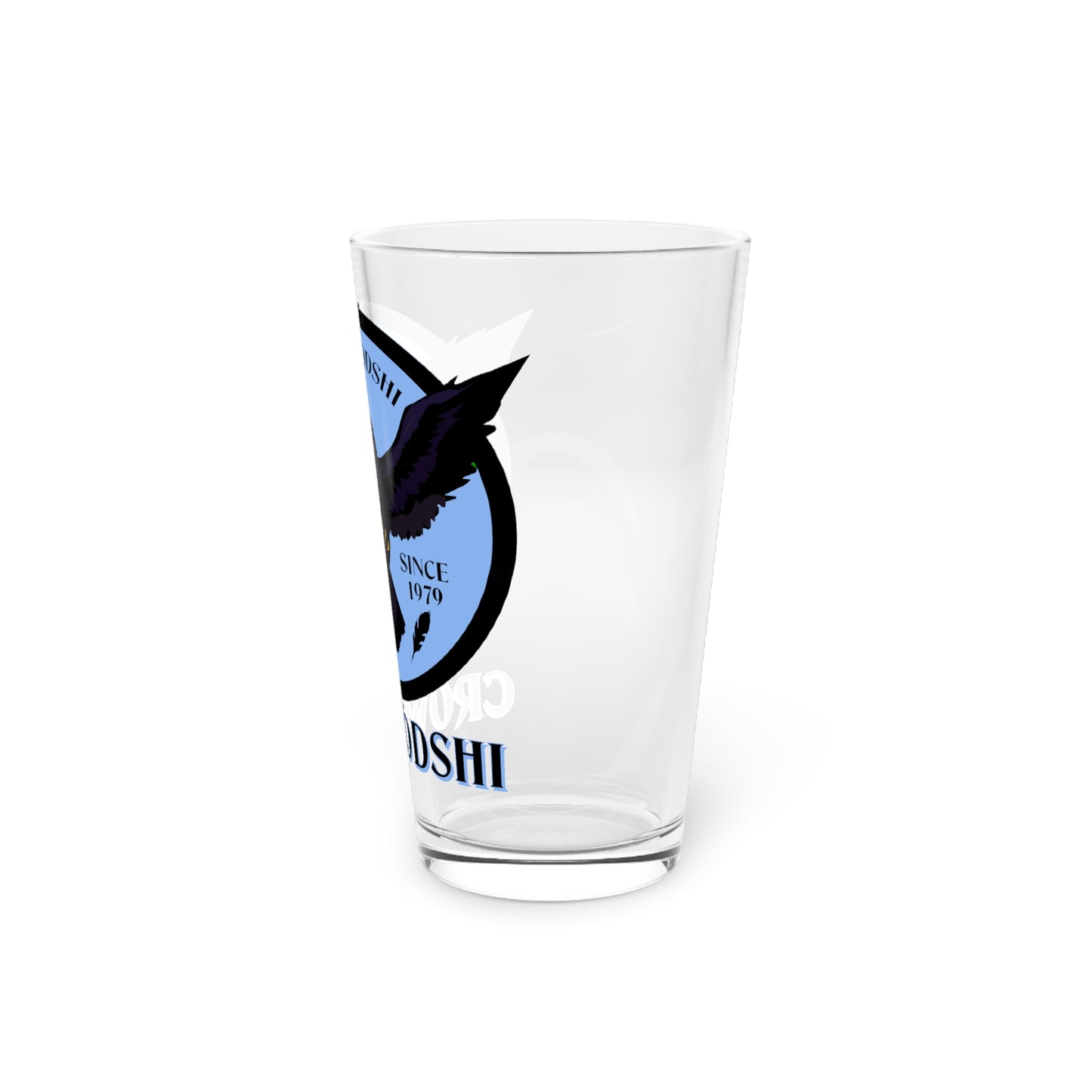 Carolina Blue Logo Crowgodshi Pint Glass, 16oz