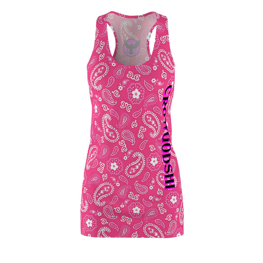 Crowgodshi Women's Pink Colors Racerback Dress