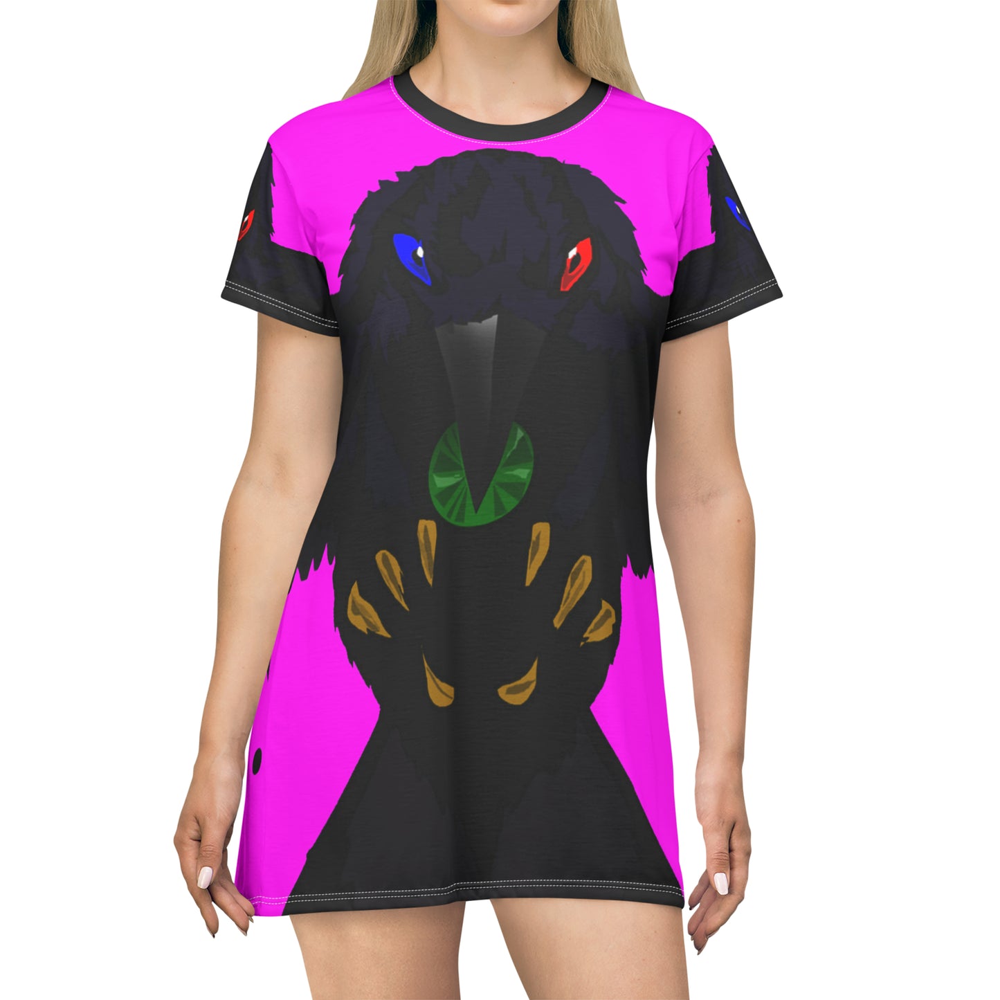 Crowgodshi First Generation T-Shirt Dress, PINK LOGO