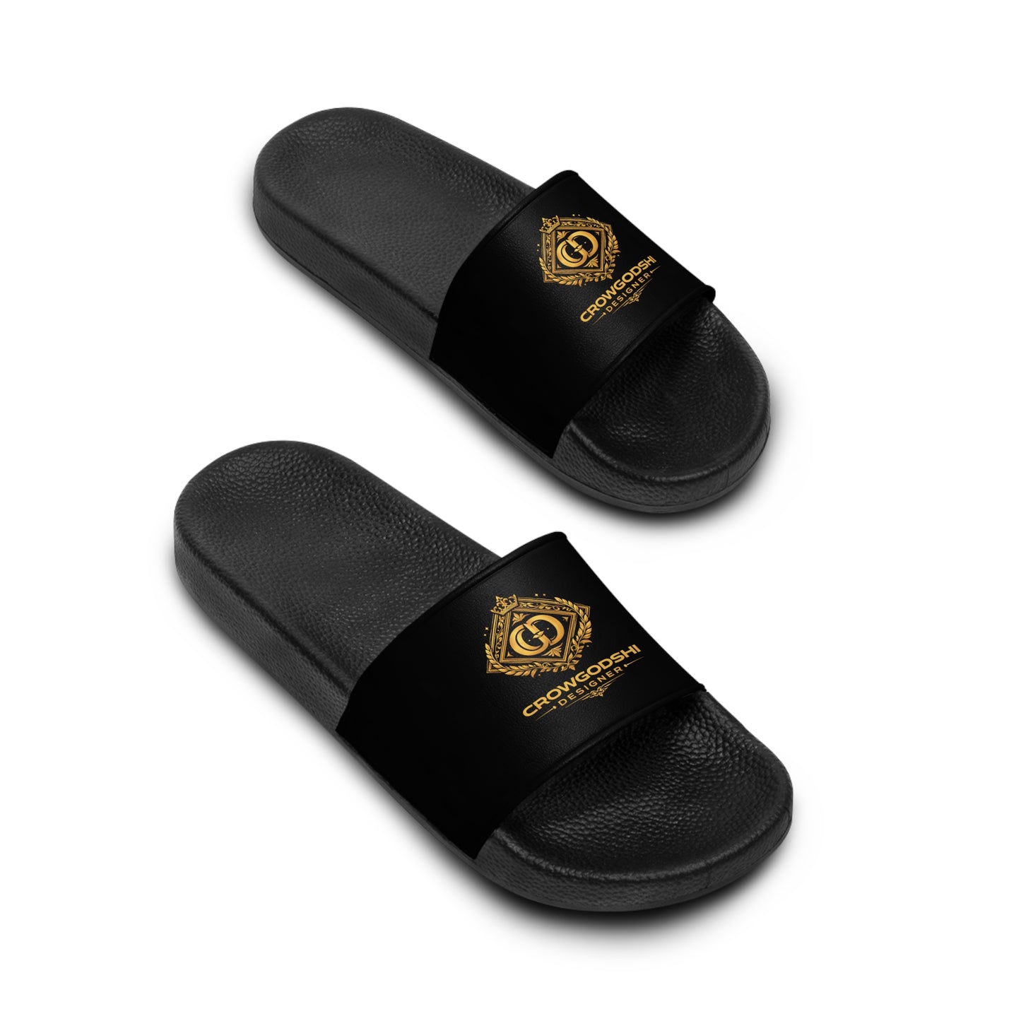 Crowgodshi Designer Luxury Black Pool Slides