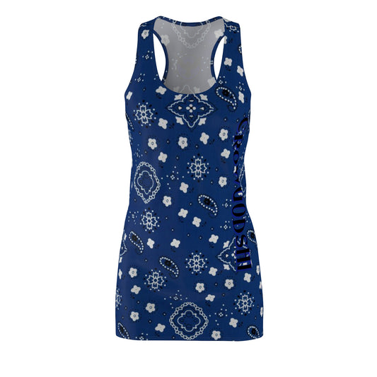 Crowgodshi Women's Blue Colors Racerback Dress