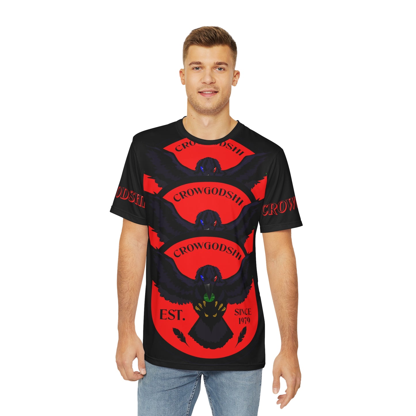 Special Edition Crowgodshi Designer T-shirt, RED LOGO