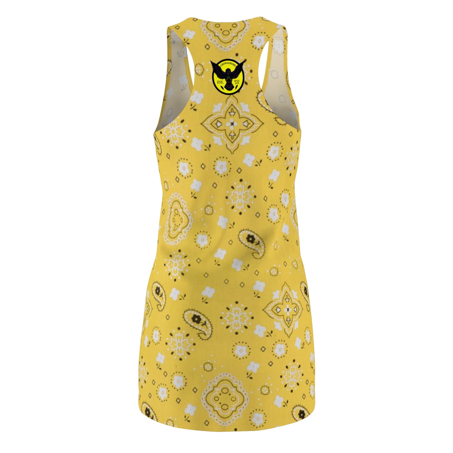 Crowgodshi Women's Yellow Colors Racerback Dress