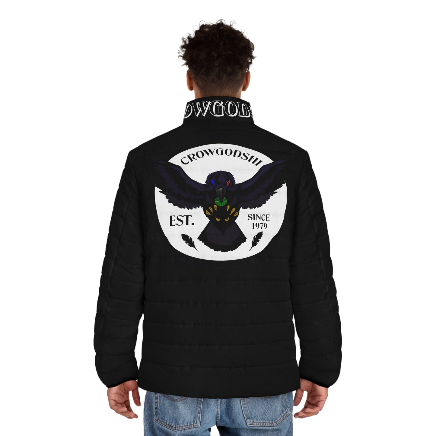 3rd Generation Men's CROWGODSHI Puffer Jacket, BLACK