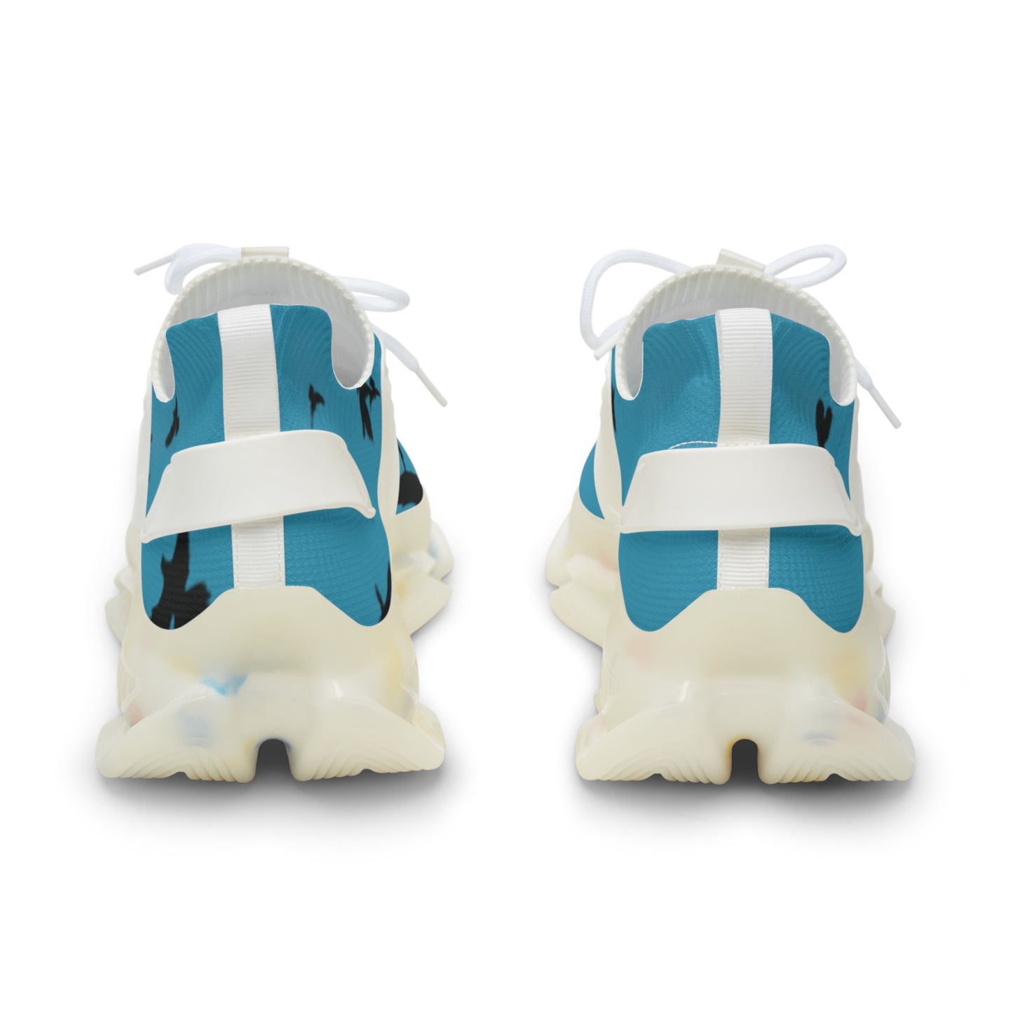 Crowgodshi Mesh Sneakers with Artistic Bird Print
