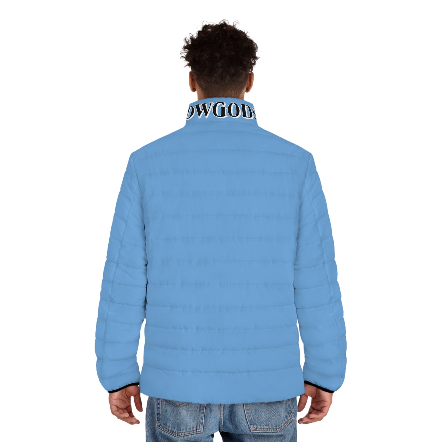 Men's CROWGODSHI Puffer Jacket, SKY BLUE