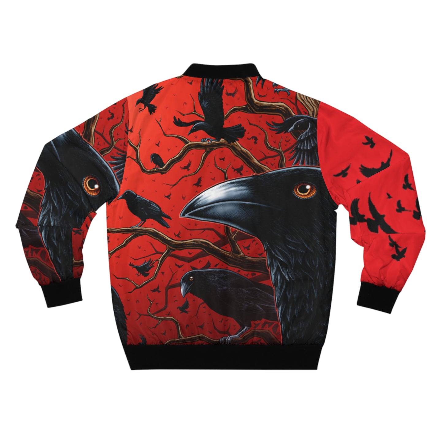 Limited Edition Men's Bomber Jacket with Crow World Design