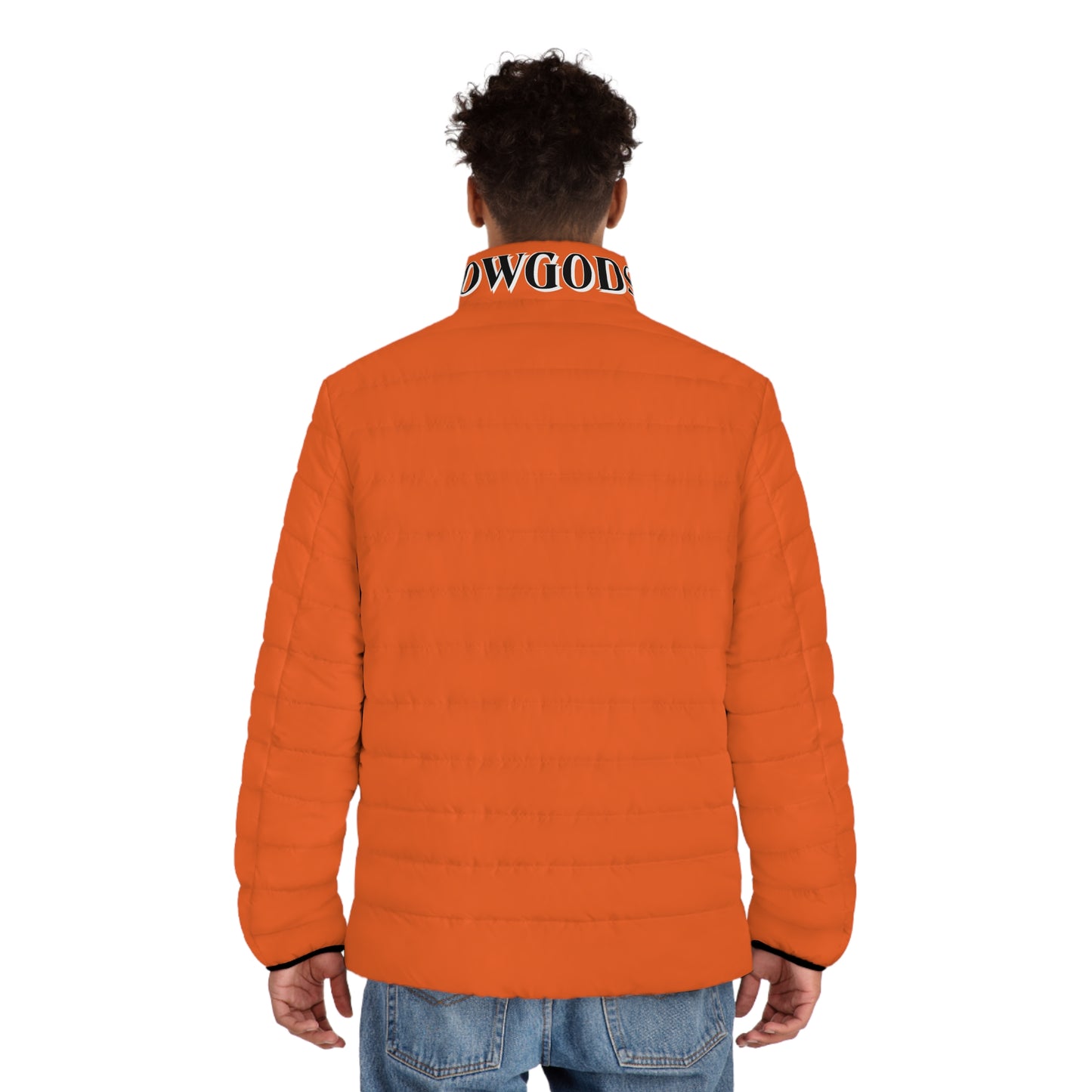 Men's CROWGODSHI Puffer Jacket, ORANGE