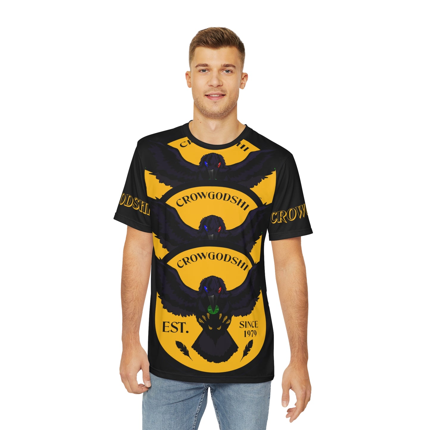 Special Edition Crowgodshi Designer T-shirt, GOLD LOGO