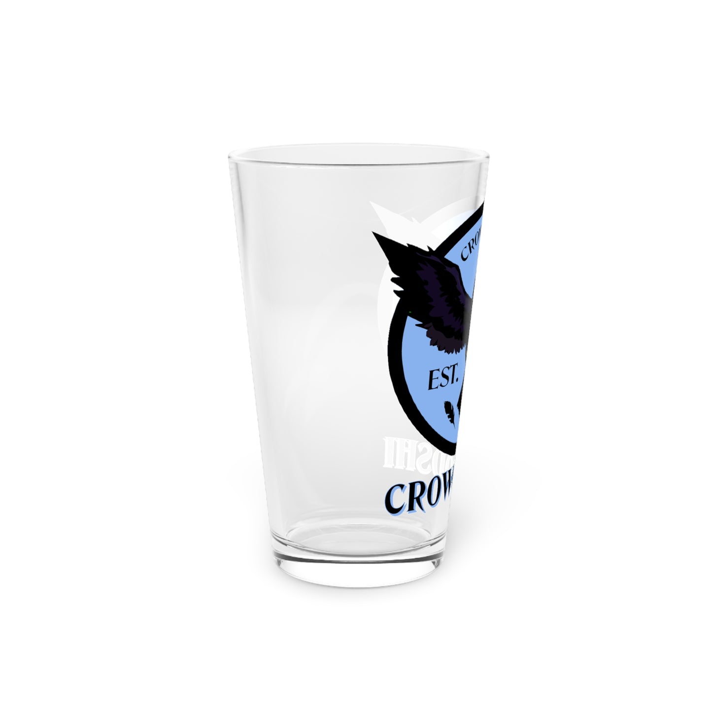 Carolina Blue Logo Crowgodshi Pint Glass, 16oz