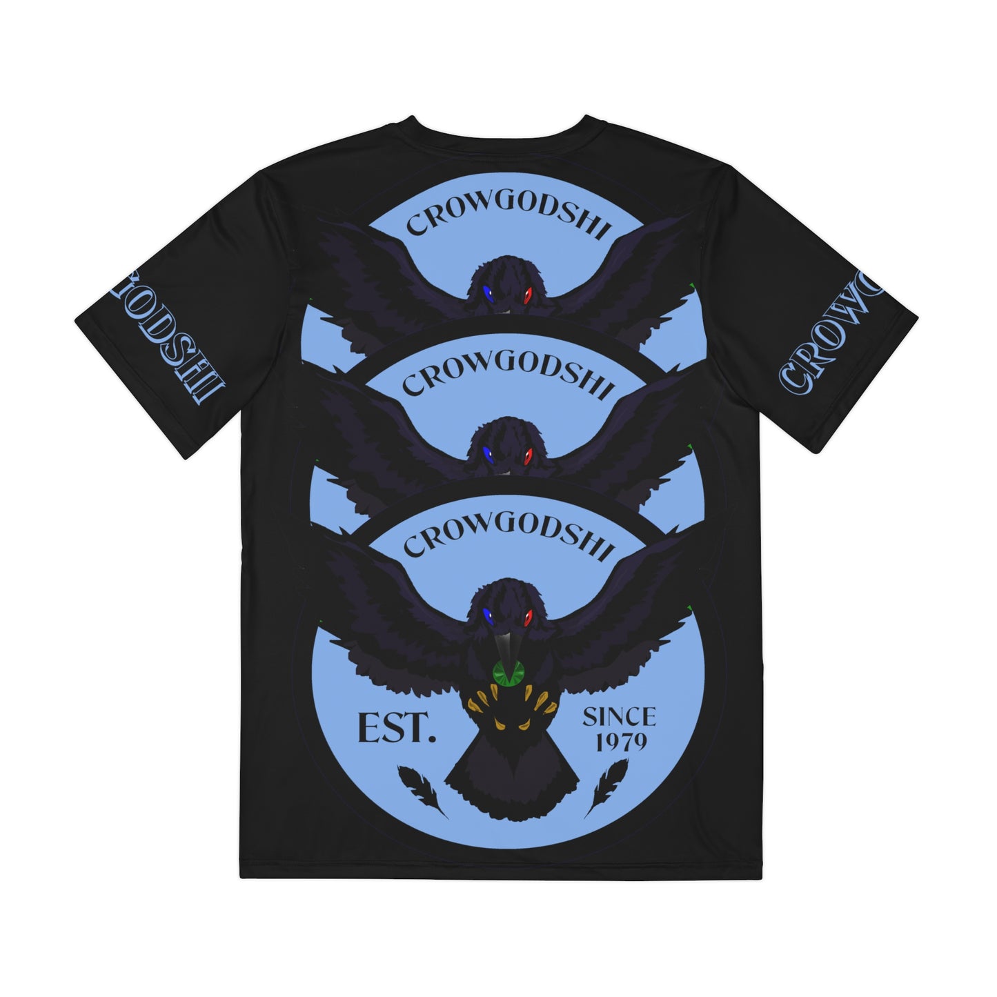 Special Edition Crowgodshi Designer T-shirt, CAROLINA BLUE LOGO