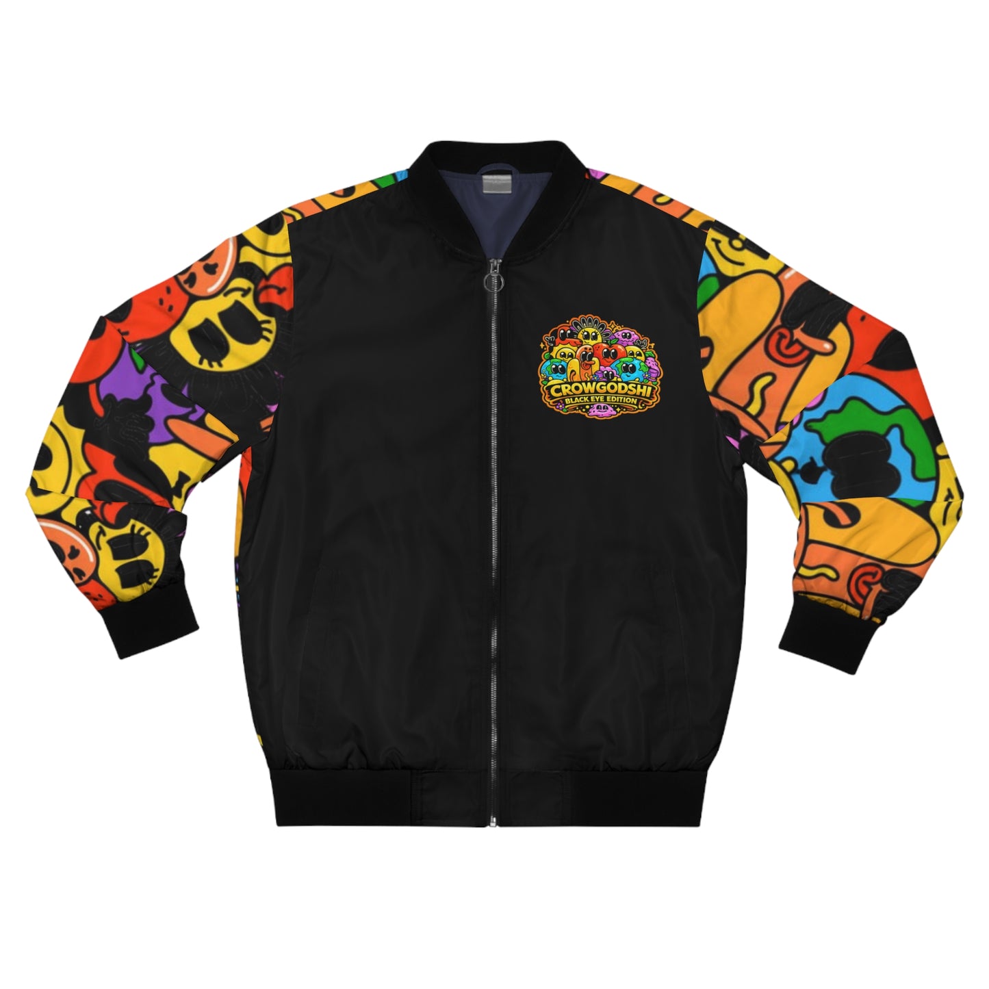 Crowgodshi Designer Black Eye Edition Bomber Jacket