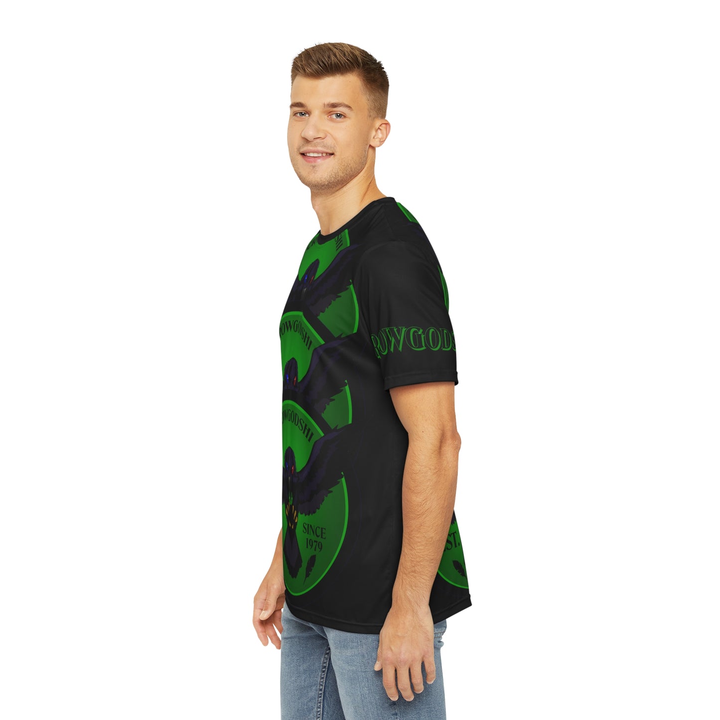 Special Edition Crowgodshi Designer T-shirt, GREEN LOGO