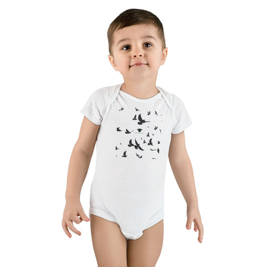 Organic Baby Bodysuit with Bird Design - Eco-Friendly Infant Clothing