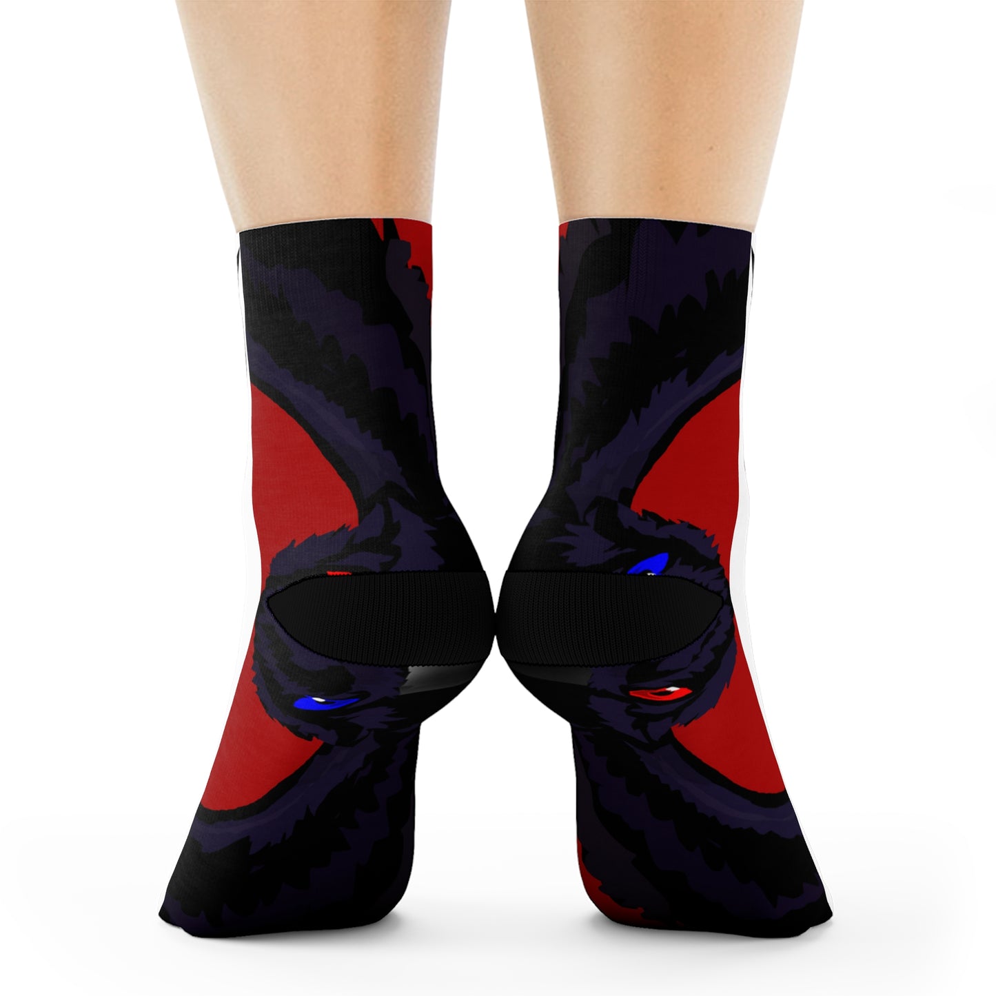 Crowgodshi First Generation Limited Edition White Socks, DUKE BLUE LOGO