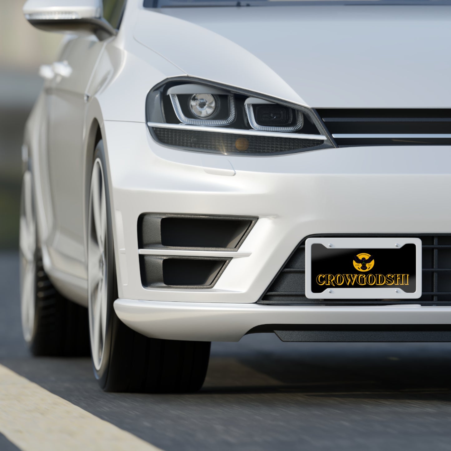 Crowgodshi License Plate, GOLD