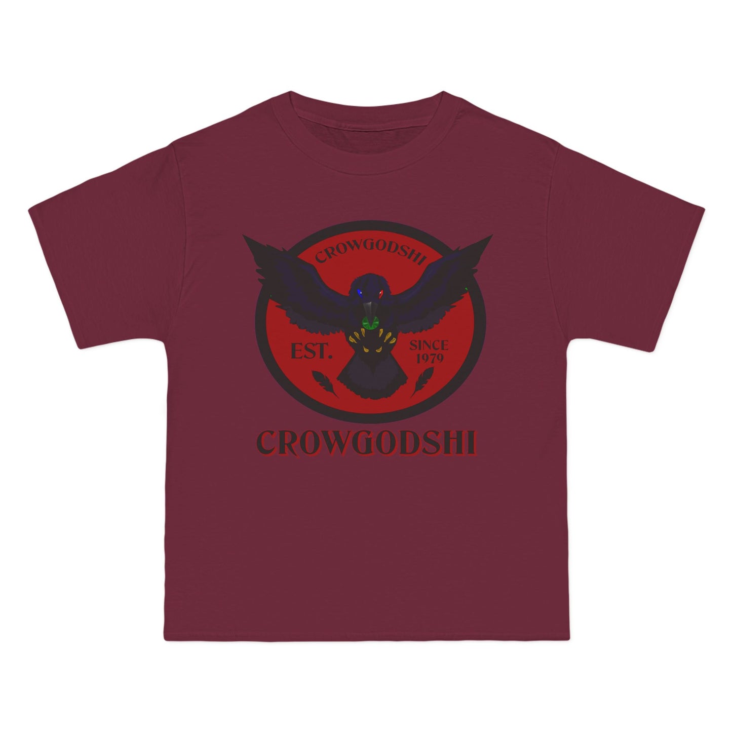 Crowgodshi First Generation Limited Edition Beefy-T®, BURGUNDY LOGO