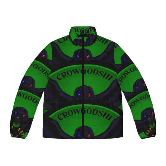 Men's Special Edition Crowgodshi Puffer Jacket, GREEN LOGO