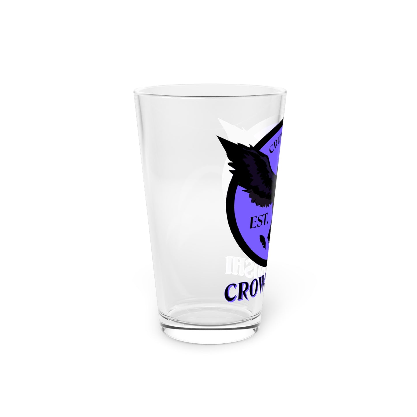 Purple Logo Crowgodshi Pint Glass, 16oz