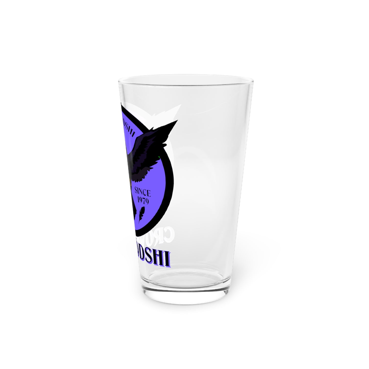 Purple Logo Crowgodshi Pint Glass, 16oz