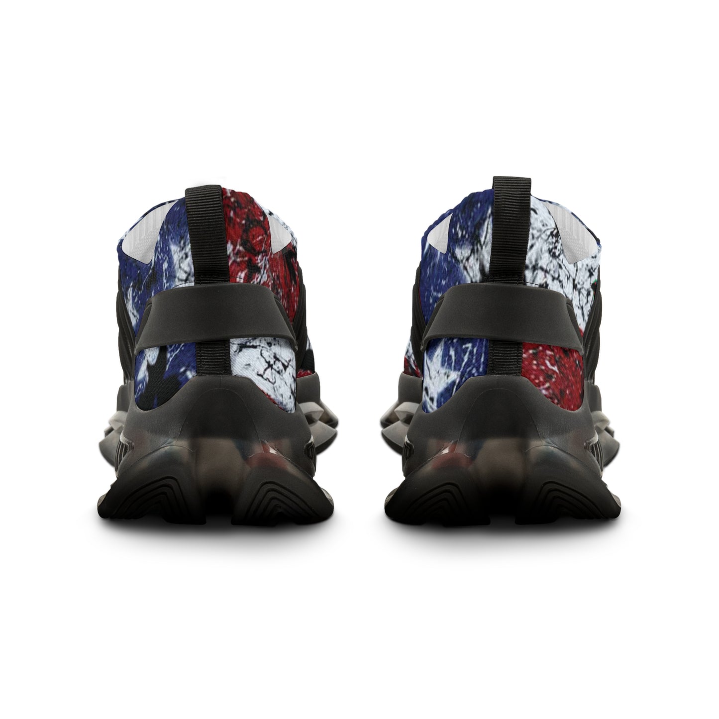 Crowgodshi  1775 Mesh Sneakers with Artistic Bird Print