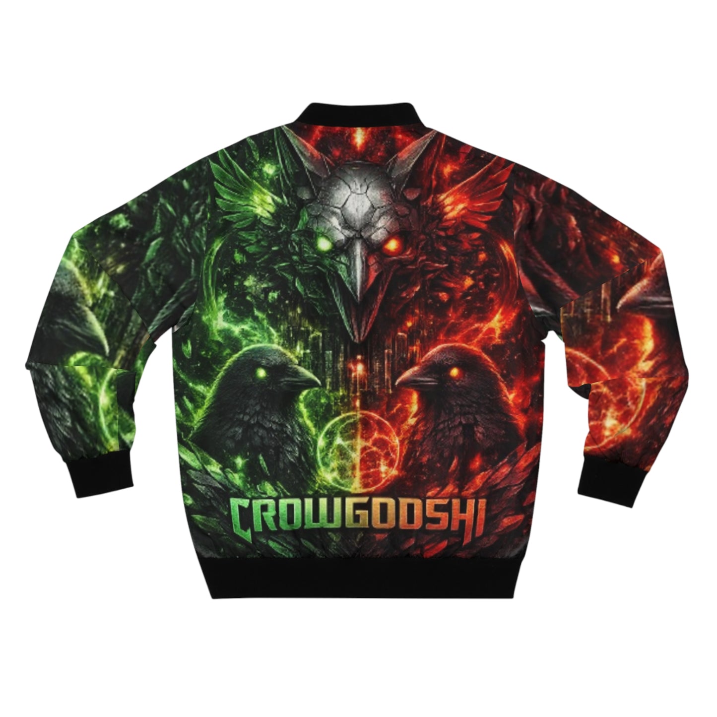 'CrowGodShi' Crow World Bomber Jacket