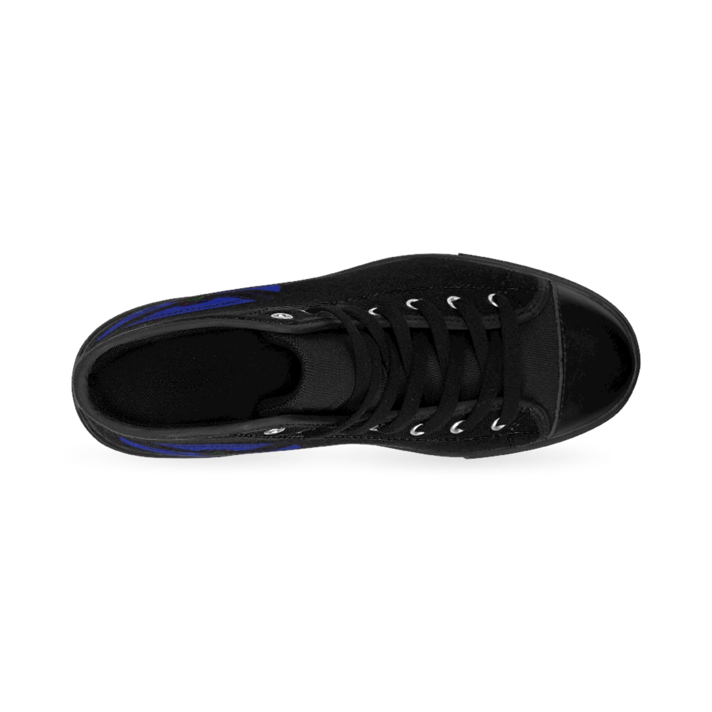 Crowgodshi 2nd Gen. High-Tops, Black on Black w/ DUKE BLUE LOGO