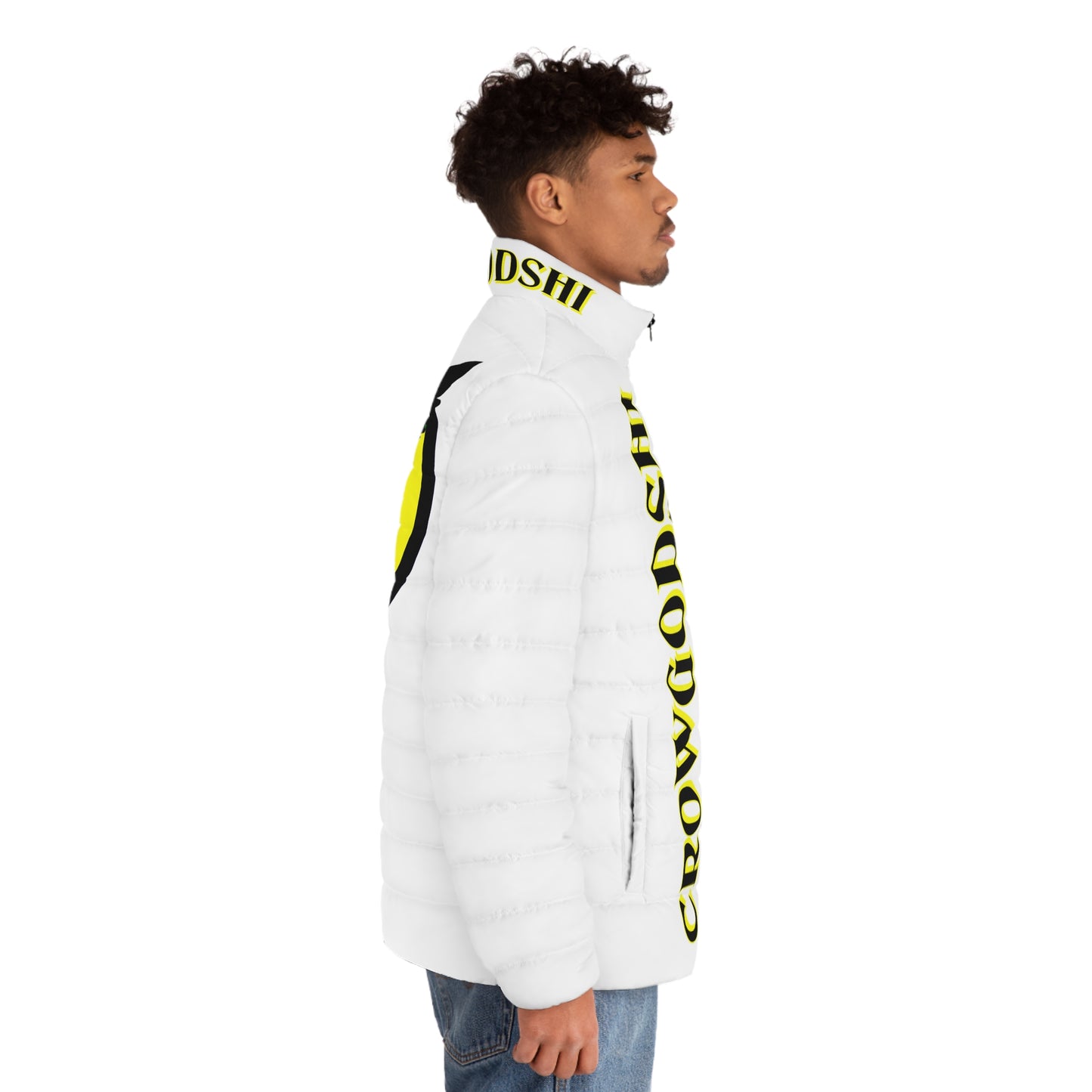 Men's 3rd GEN Puffer Jacket, BLACK W/ YELLOW LOGO