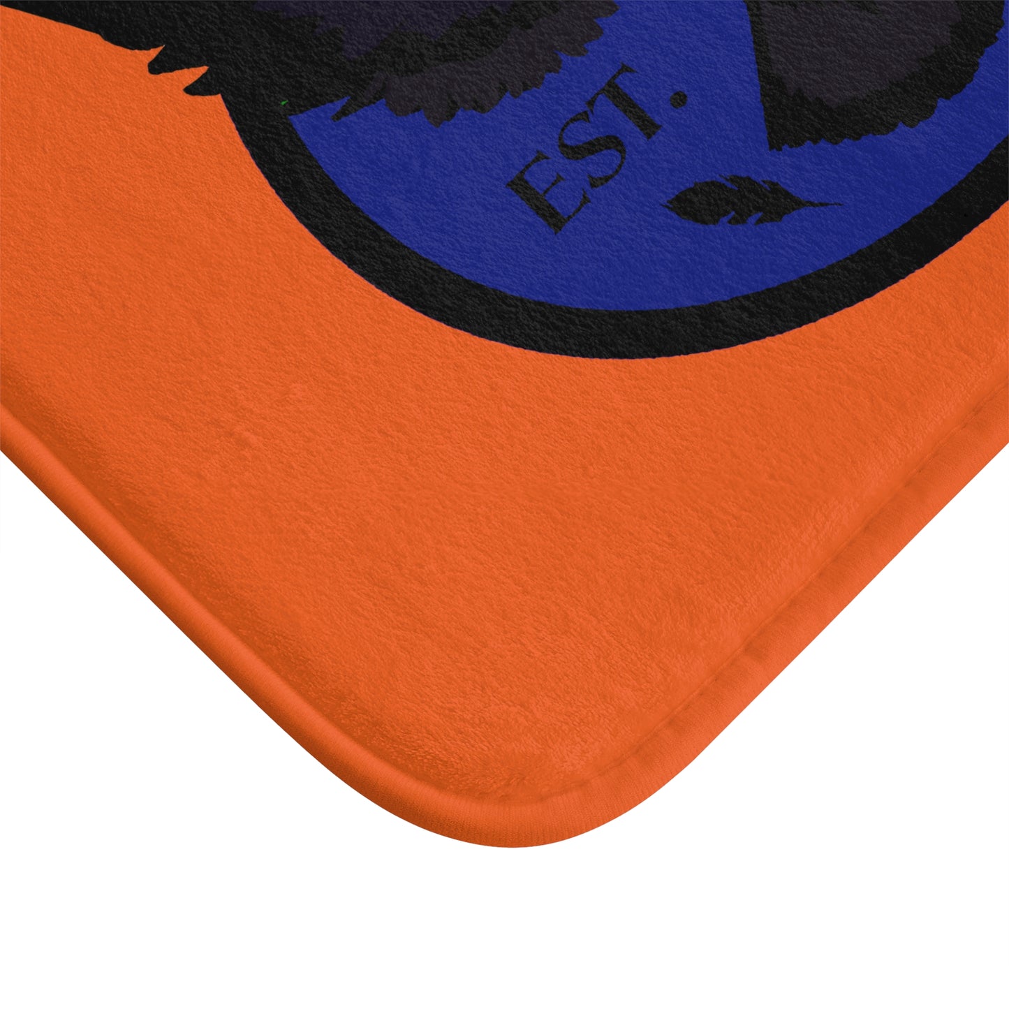 Crowgodshi First Generation Bath Mat, BLUE LOGO