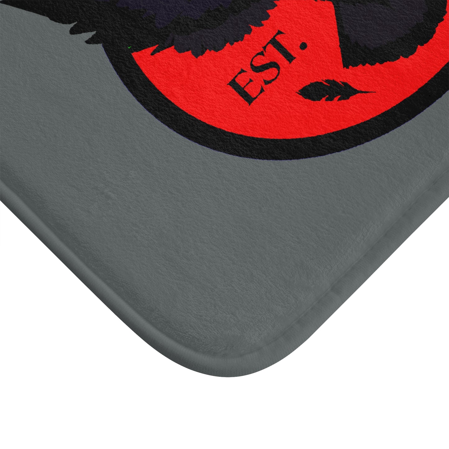 Crowgodshi First Generation Bath Mat, RED LOGO