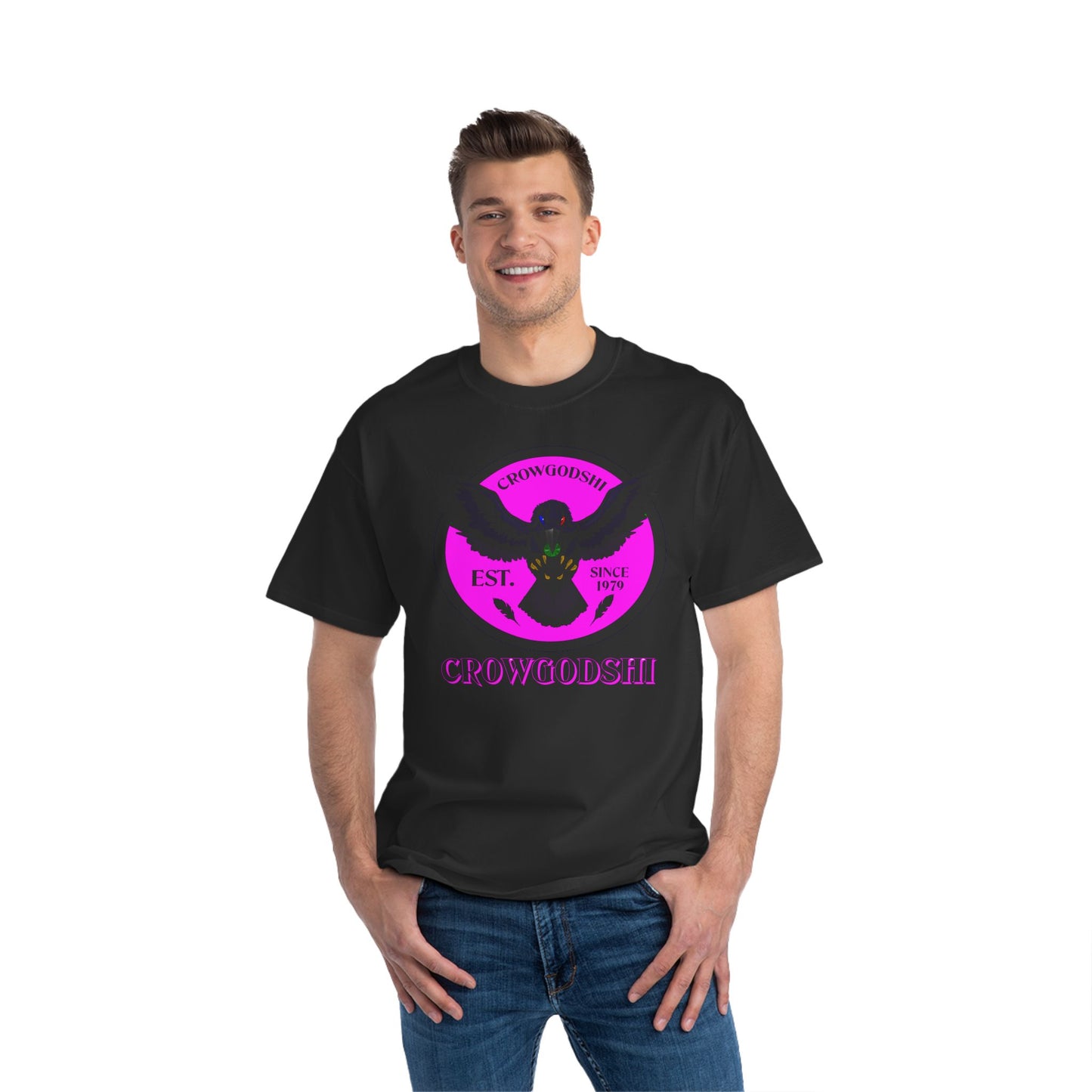 Crowgodshi First Generation Limited Edition Beefy-T®, PINK LOGO