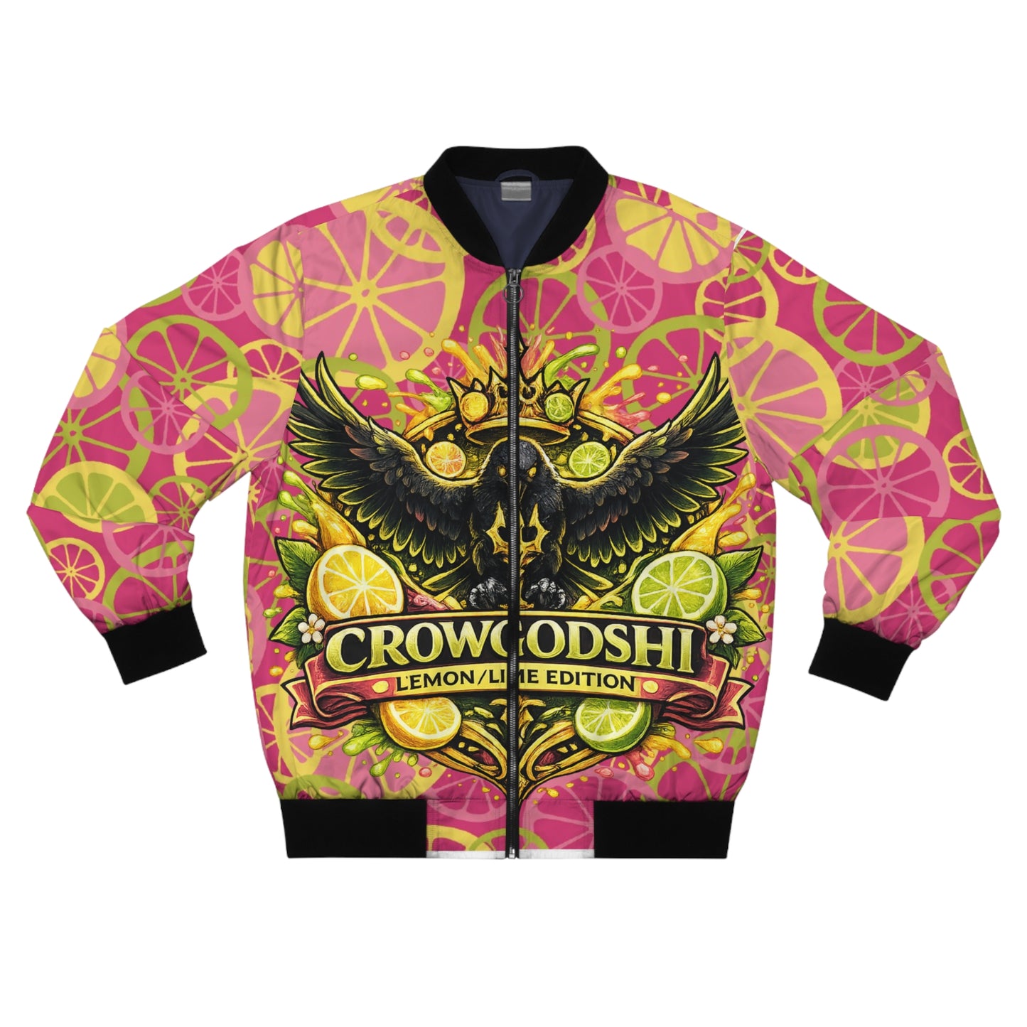 CrowGodShi  Lemon/Lime Edition Bomber Jacket
