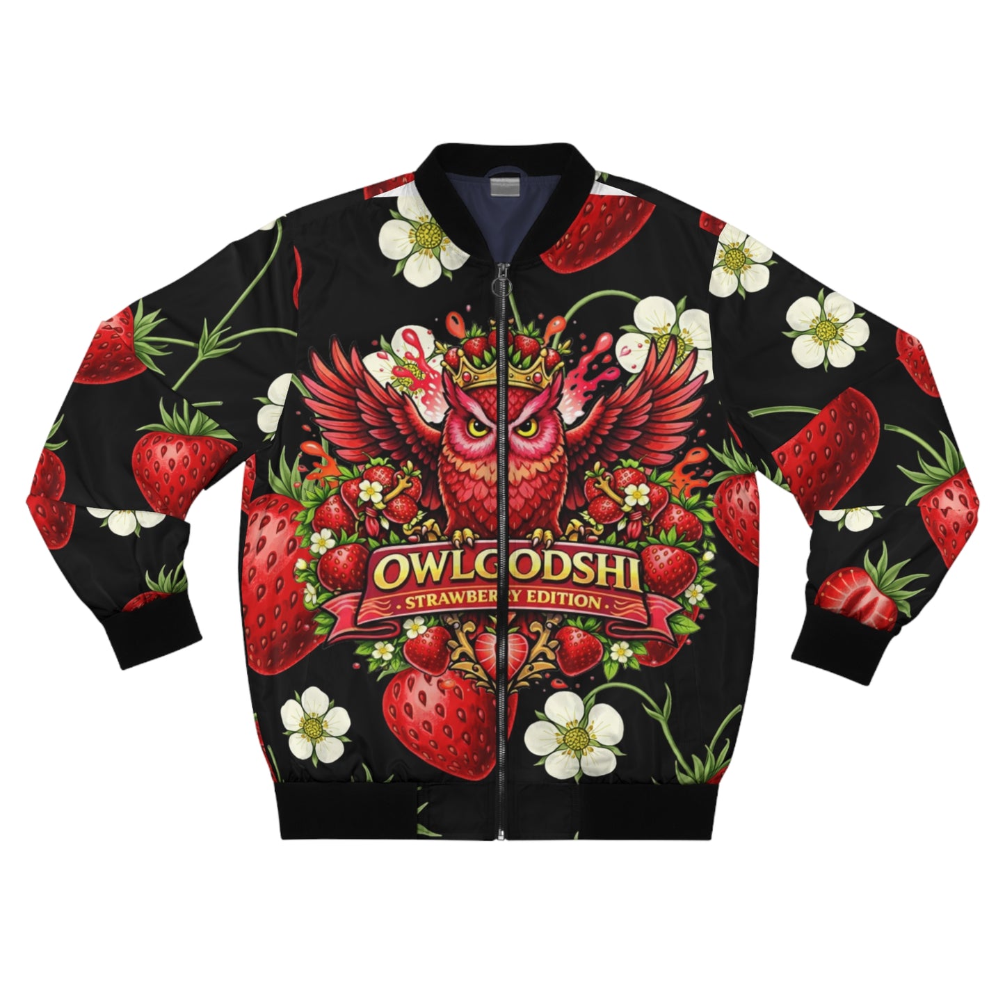 OwlGodShi  Strawberry Edition Bomber Jacket