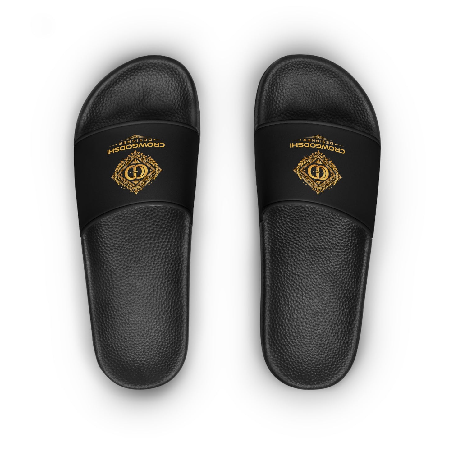 Crowgodshi Designer Luxury Black Pool Slides