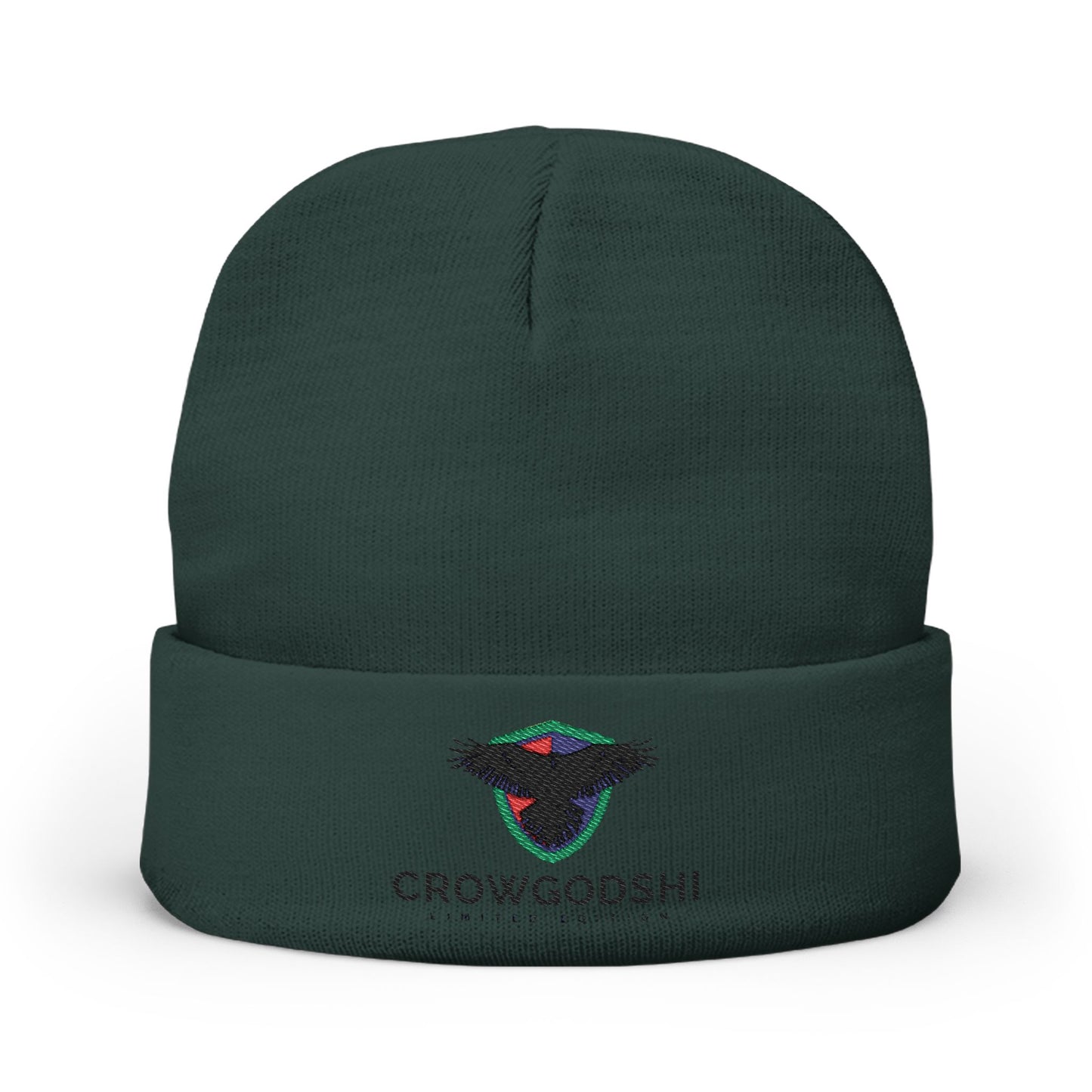 CROWGODSHI Stylish Embroidered Knit Beanie