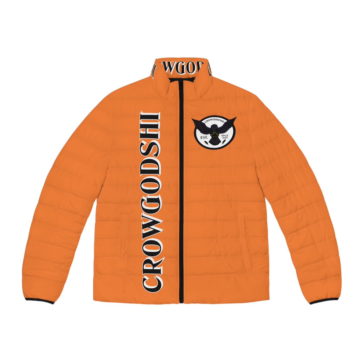 Men's CROWGODSHI Puffer Jacket, LIGHT ORANGE