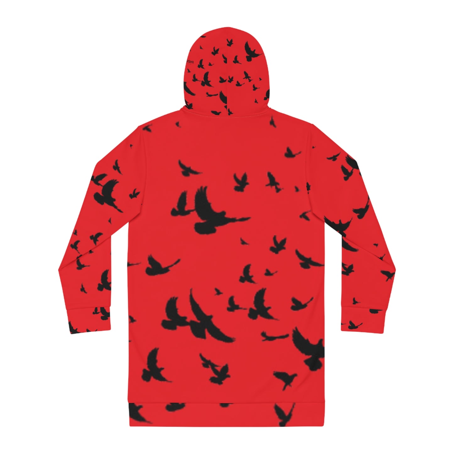 Women's Hoodie Dress with Stylish Bird Print - Cozy and Trendy for Everyday Wear