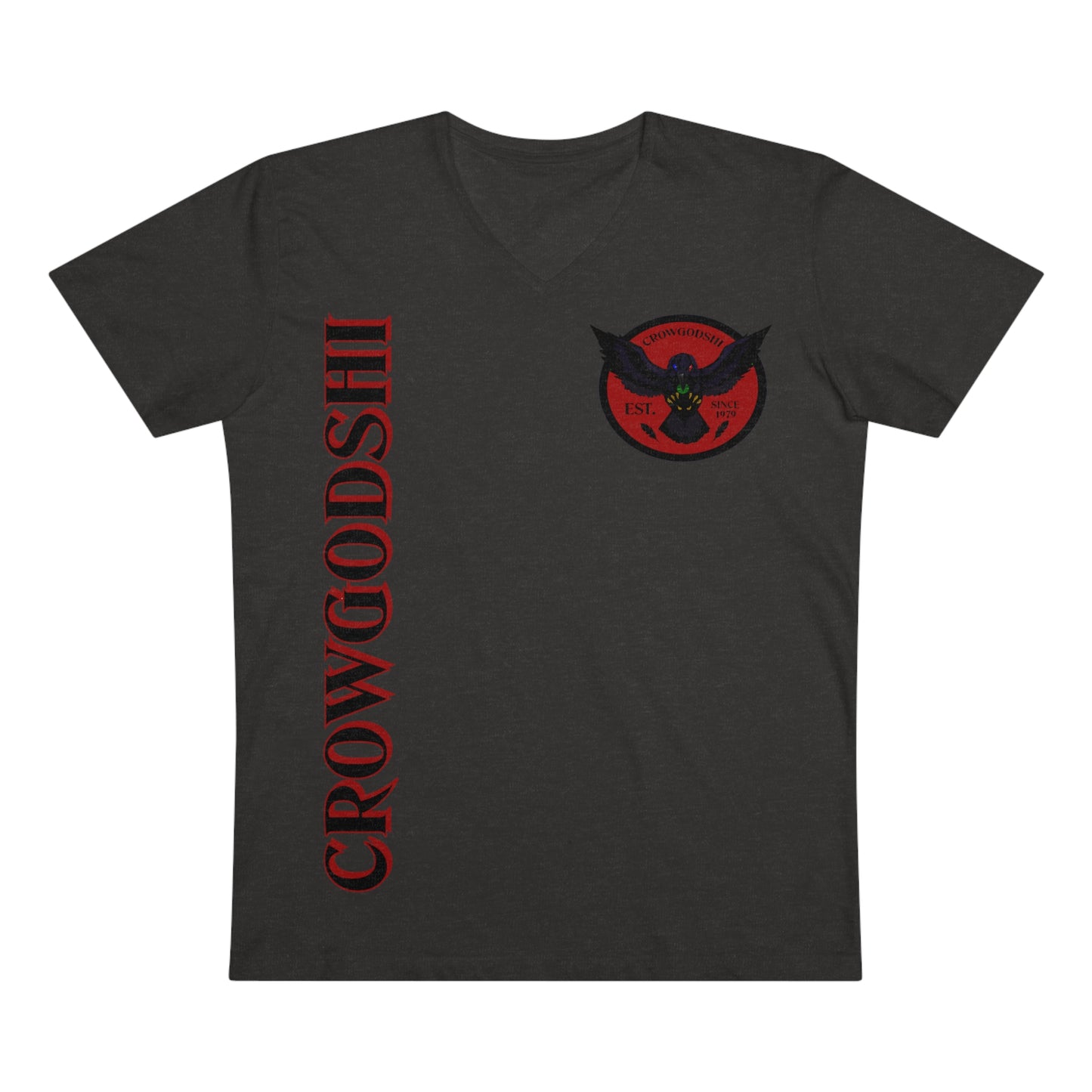 Crowgodshi Designer First Generation Men’s Presenter V-neck, BURGUNDY LOGO