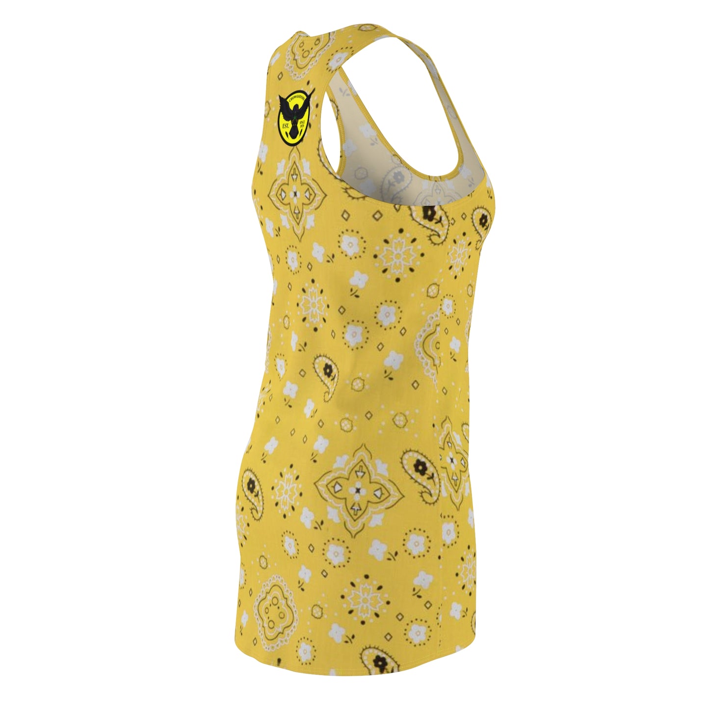Crowgodshi Women's Yellow Colors Racerback Dress
