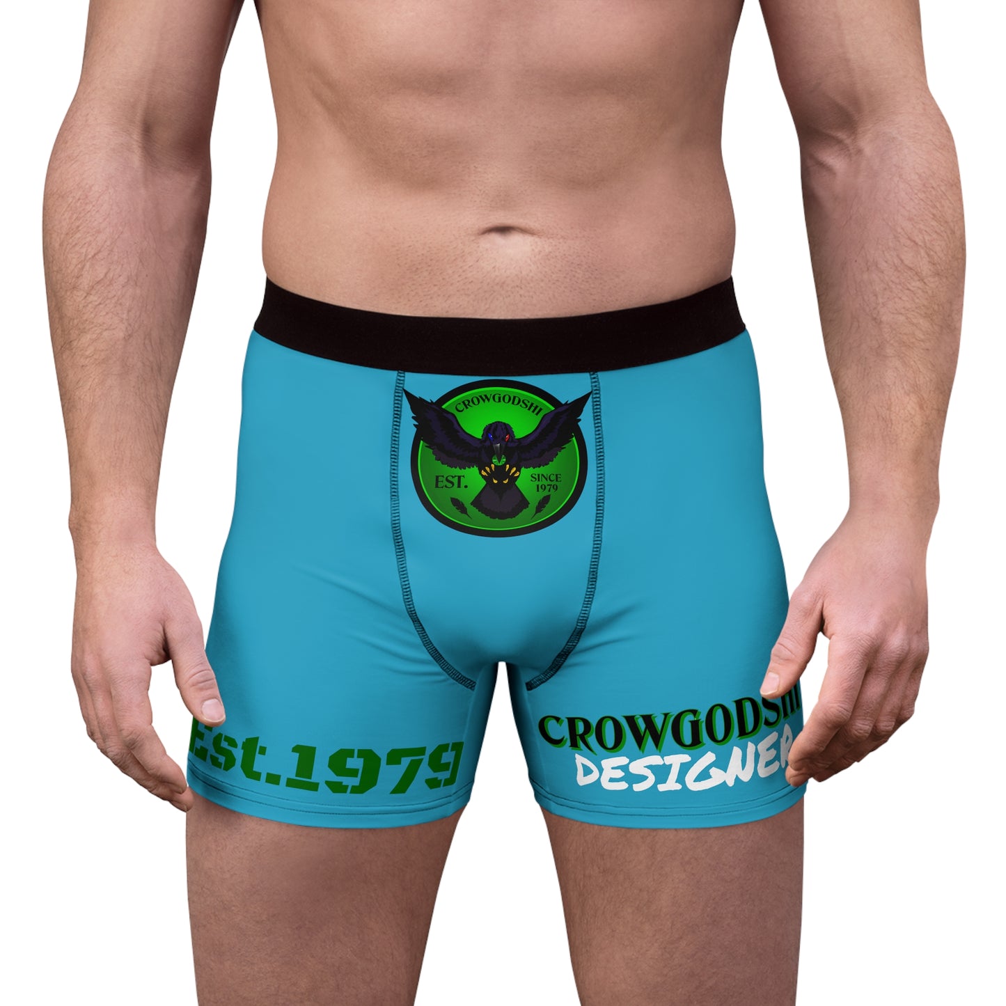 Men's Aqua Blue CD Est.1979 Boxer Briefs