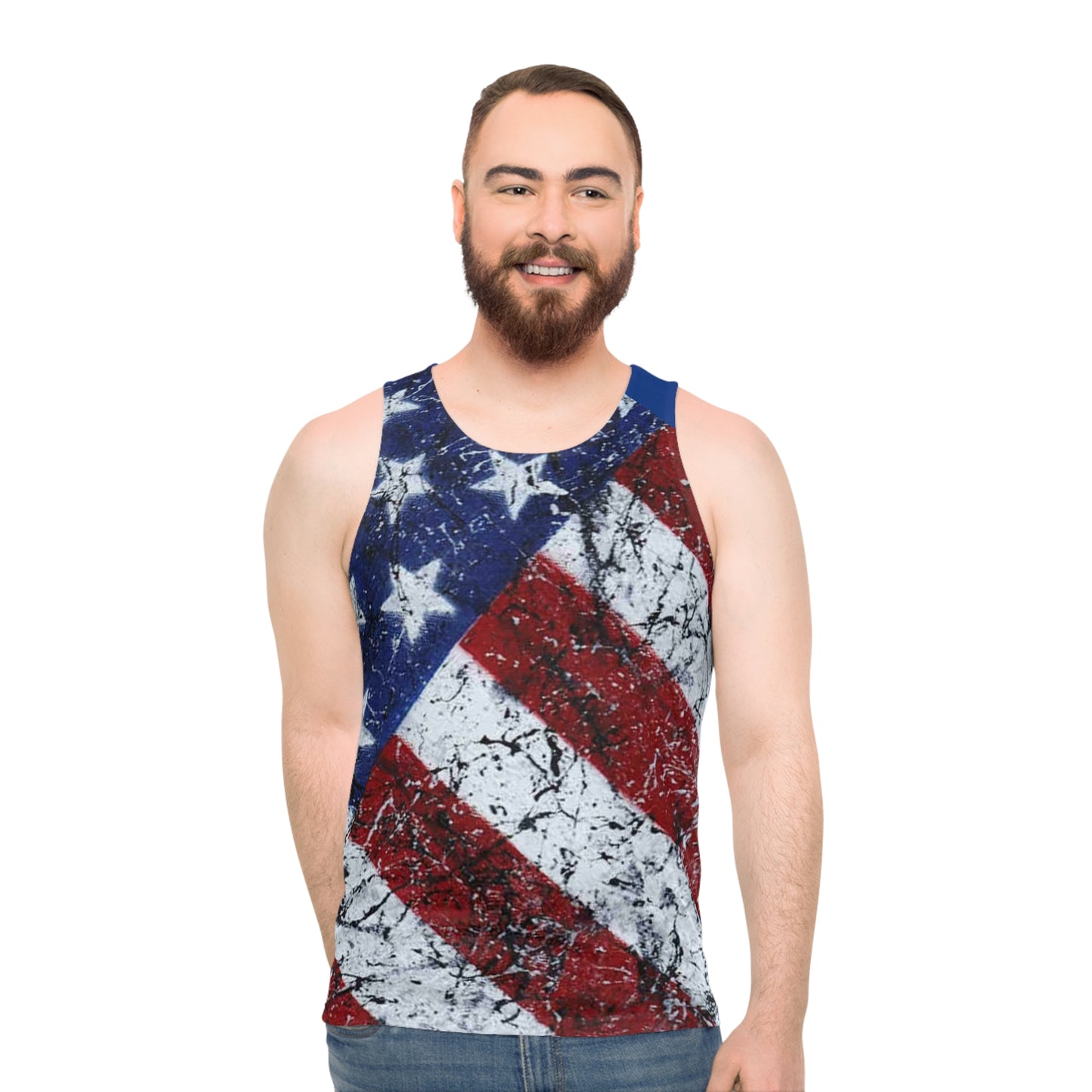 Unisex American Flag Tank Top - Limited Edition Crowgodshi Design