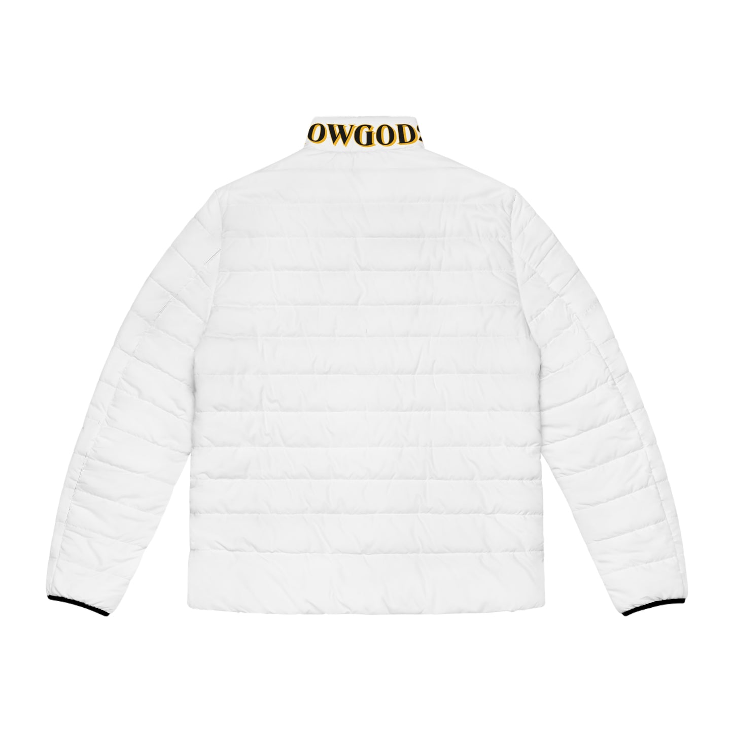 Men's CROWGODSHI 2nd GEN Puffer Jacket, WHITE W/ GOLD LOGO