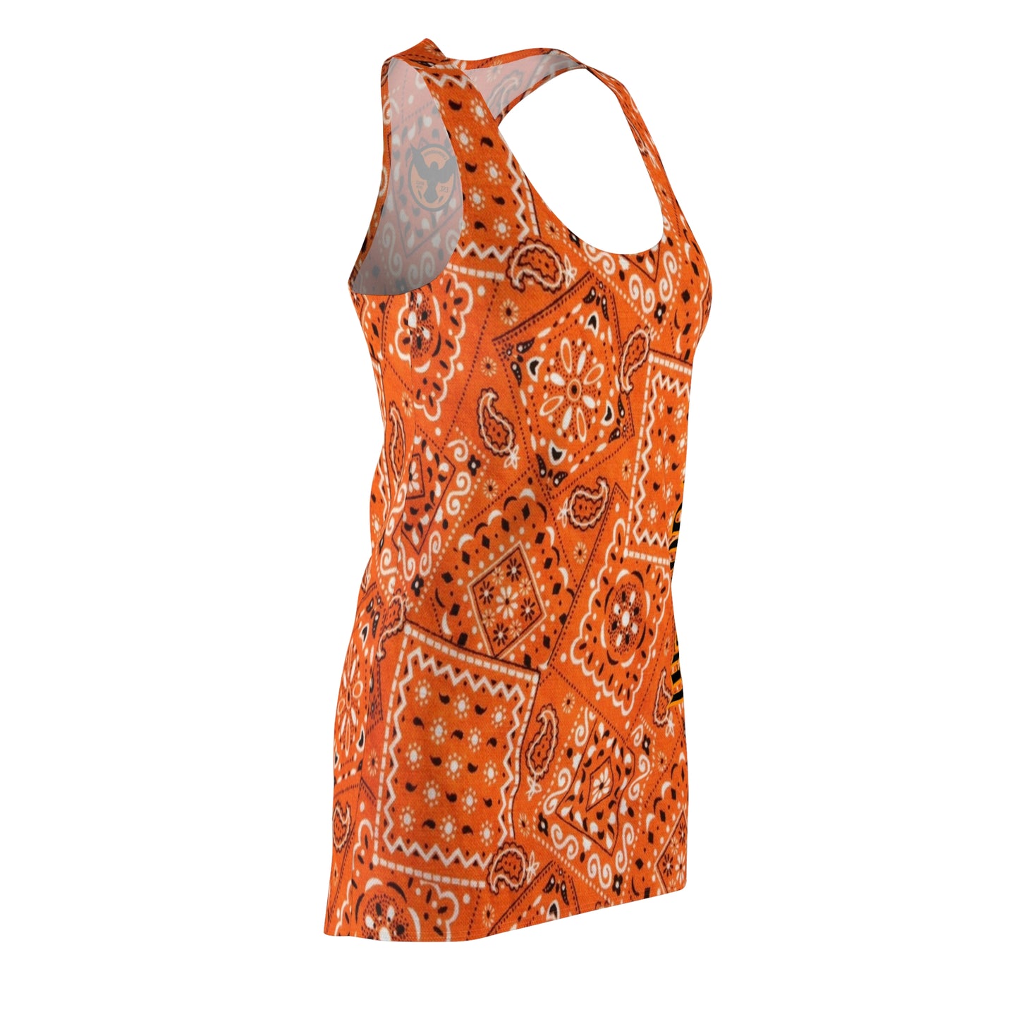 Crowgodshi Women's Orange Colors Racerback Dress