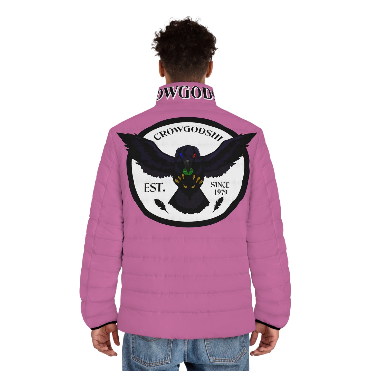3rd Generation Men's CROWGODSHI Puffer Jacket, LIGHT PINK